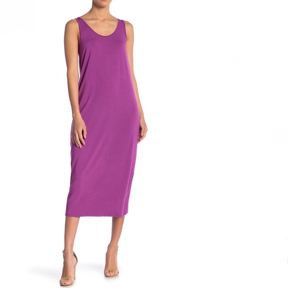 Philosophy Dresses & Skirts - PHILOSOPHY Pink Midi Tank Dress with Scoop Neck